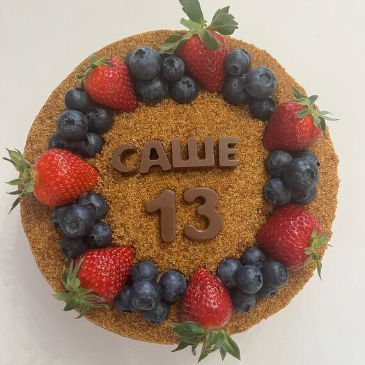 Pastel de cumpleaños de miel