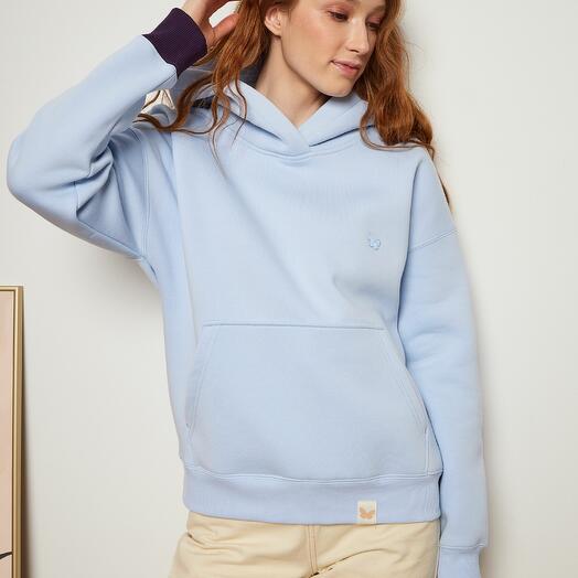 Women's hoodie "Nice" blue