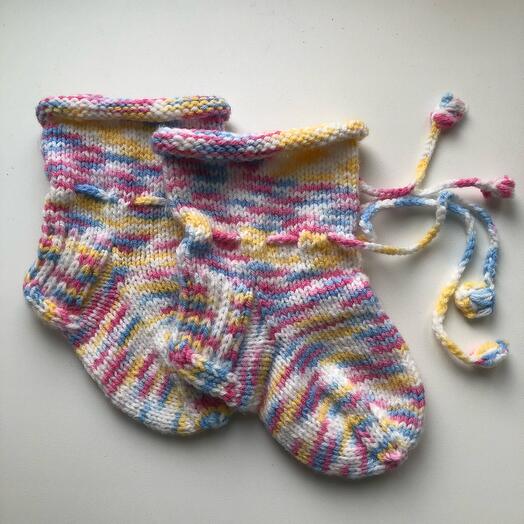 Носки вязанные цвет единорог