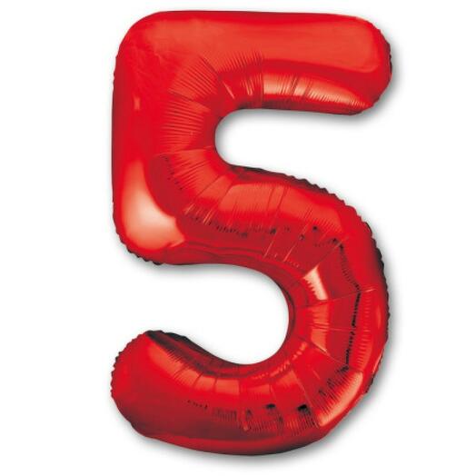 Шар фольгированный цифра "5"