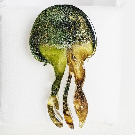 Epoxy brooch "Medusa"