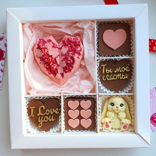 Chocolate set with a bunny