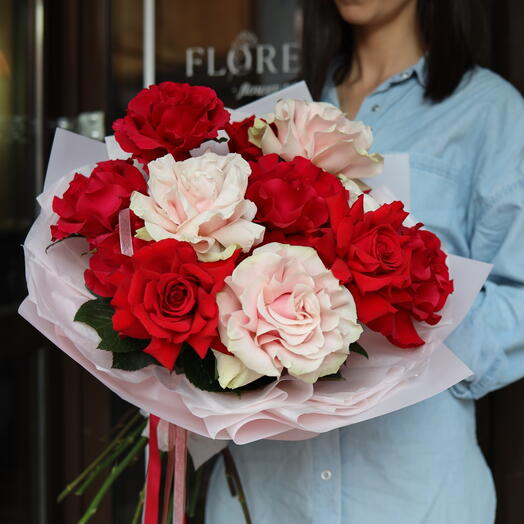 15 wow piros / rózsaszín rózsa