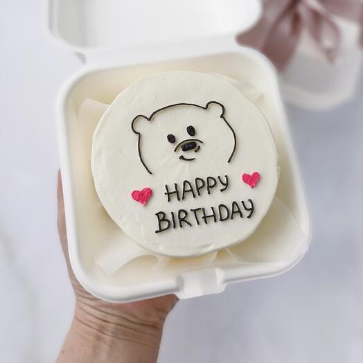Бенто торт happy с мишкой