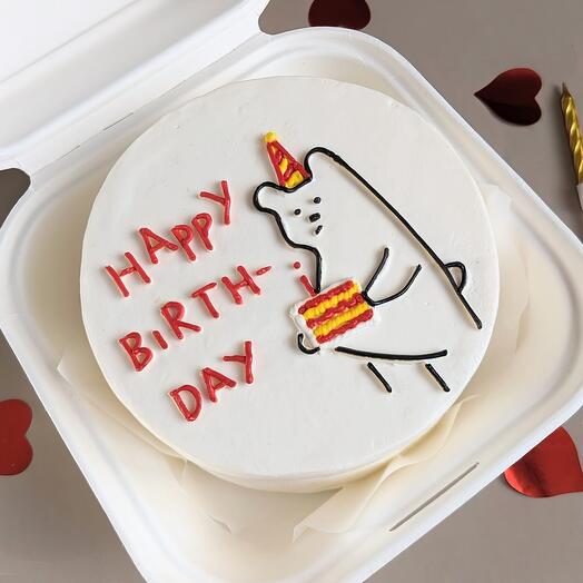 Bento bear birthday cake