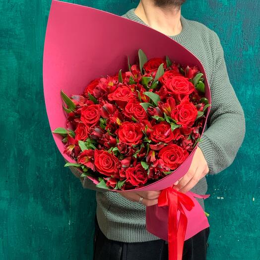Alstroemeria with roses