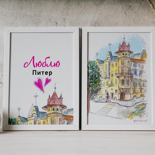 Комплект репродукций "Петербург"