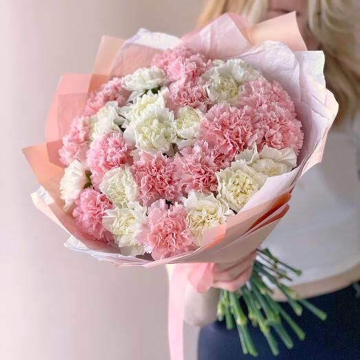 Ramo de delicados claveles. Mono ramo de Dianthus