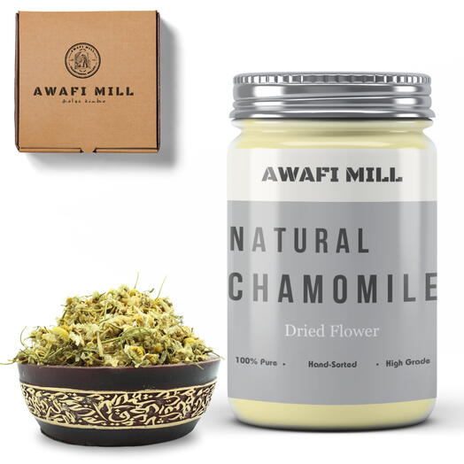 AWAFI MILL Chamomile Flowers | Matricaria chamomilla Tea - Bottle of 100 Gram