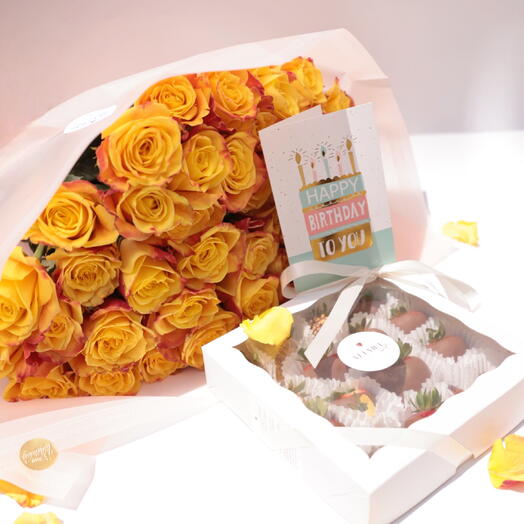 Set Choco-Strawberries and Roses