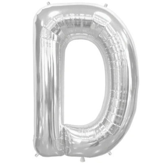 Letter D Silver Foil Balloon-5328