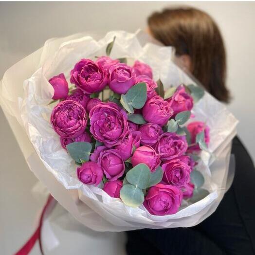 Пионовидные розы Мисти 9шт