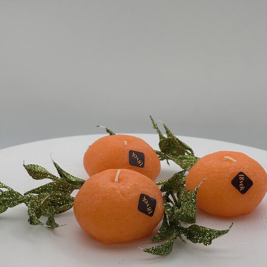 Новогодний набор свечей «Мандаринки»