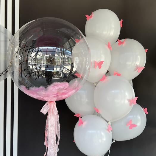 Balls with butterflies for girls