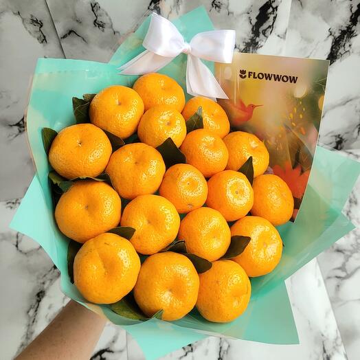 Букет из сладких мандаринов " Новогодний "