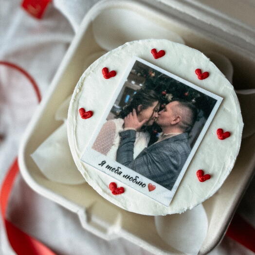 Бенто торт с фотографией на годовщину, 14 февраля, день всех влюбленных для парня, девушки, любимой, любимого, жены