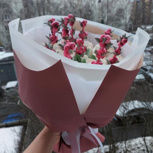 Букет из зефирных тюльпанов