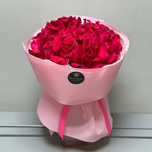 Букет 168 Малиновые Розы