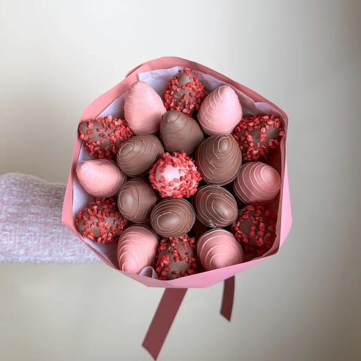 Букет «Розовое вдохновение» размер S 15-19 шт