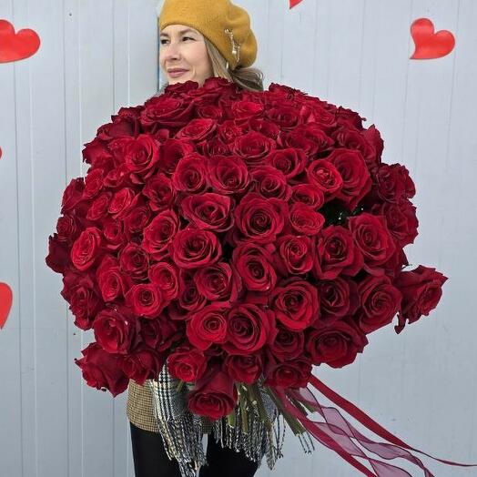 Букет из 101 розы эквадор