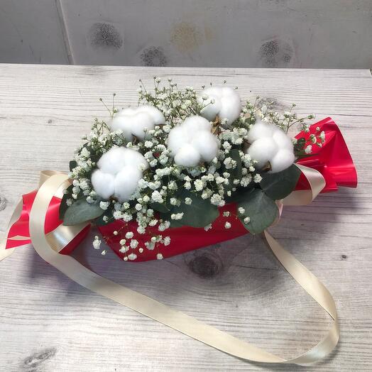 White gypsophila and cotton