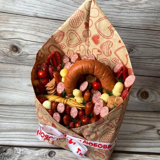 Мужской букет- конверт « А если это любовь»