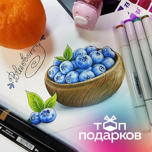 Подарочный сертификат Курс food-скетчинга, 1 чел. в составе группы (5 х 3 часа) (Москва)
