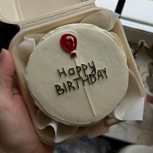 Бенто торт «Happy birthday» для друга, поздравление, красивый жест, любимой девушке