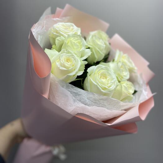 Ramo de rosas blancas 9 piezas 🤍