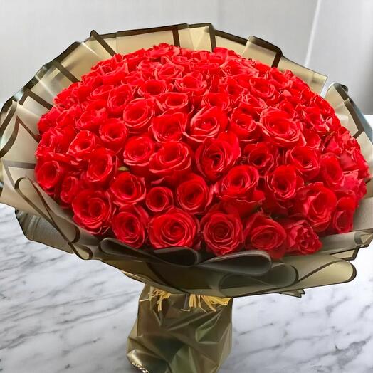 Eternal Love – 80 Red Rose Grand Bouquet
