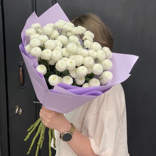 Монобукет из премиум хризантем Ньютон 💕