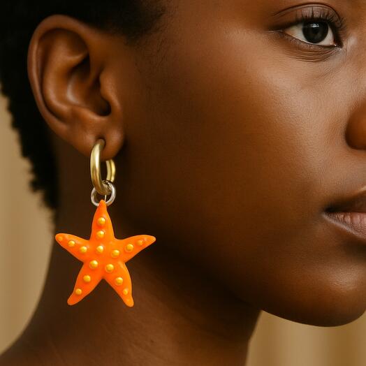 Серьги из стекла starfish glow «NA UHE»