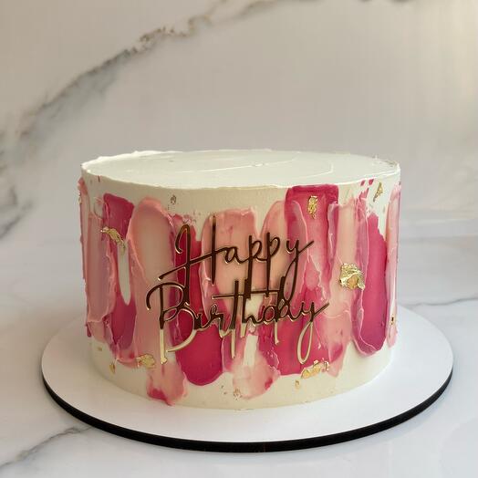 Торт 2кг «Happy birthday» для девушки, жене, подруге, дочке