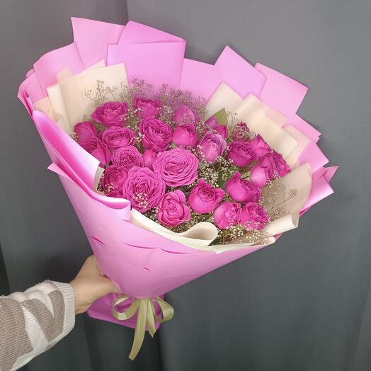 Пионовидная кустовая роза 💕