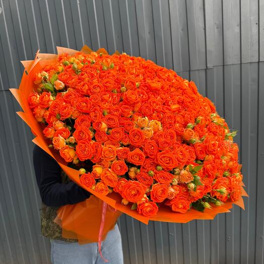 Огромный оранжевый букет 🧡 🧡🧡