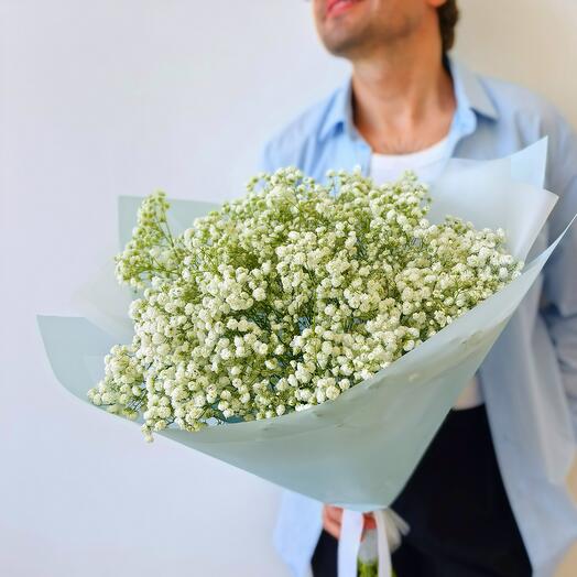 Букет белая гипсофила, 7 шт