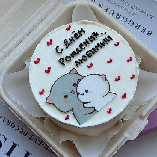 Бенто торт с котиками на день рождения мужу, мужчине, парню