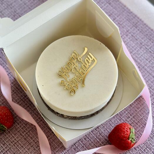 Бенто-торт «Тирамису» без сахара, глютена и лактозы, vegan🌱 Happy birthday, подарок на День рождения