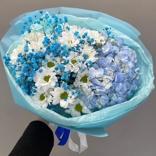 🔥Букет🔥гортензия с хризантемой