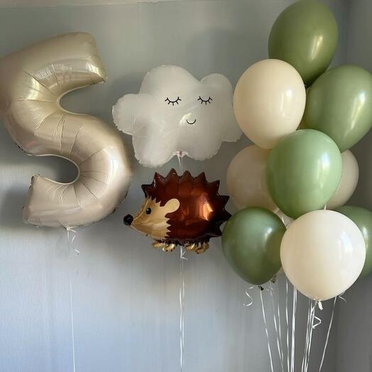 Набор воздушных шаров на 5 лет ребёнку