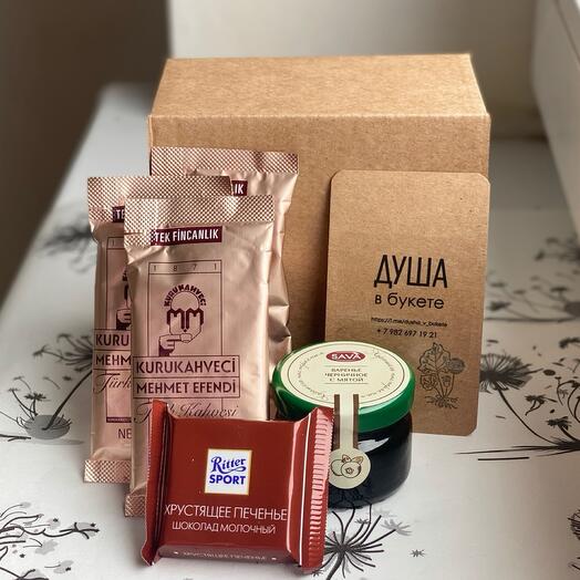 Подарочный набор из турецкого кофе, варенья и шоколада🍫