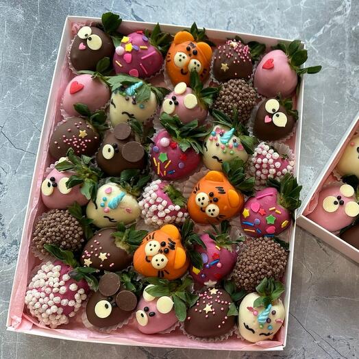 Клубника в шоколаде для детей « Зверята»
