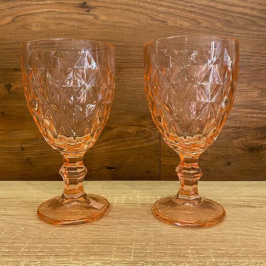 Набор бокалов Барселона 2 шт. стекло розовый 330 мл