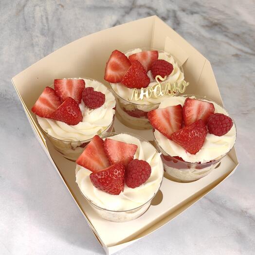 Трайфлы с топпером люблю, подарок девушке, жене, любимой без повода