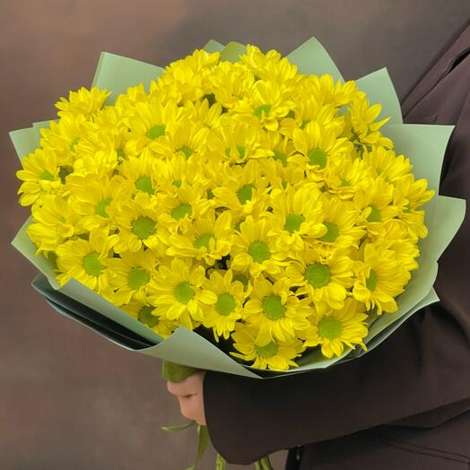 Букет кустовых хризантем Chik Yellow 9 шт
