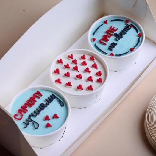 Mini cake to go для лучшего папы 3 шт