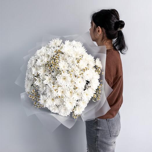 Букет из нежной хризантемы с танацетумом "Восхищение"