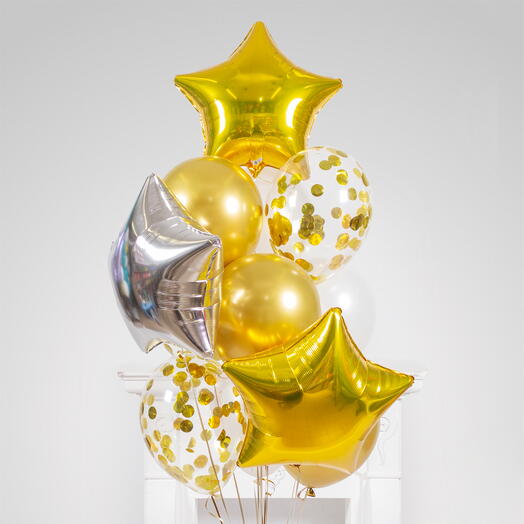 Букет из гелиевых шаров «Gold-Star»