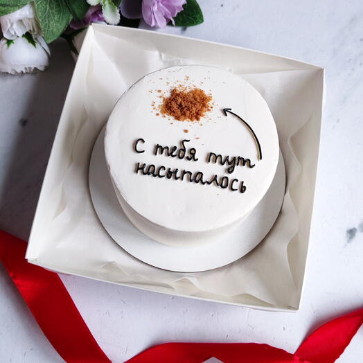 Бенто-торт "С тебя тут насыпалось" в подарок подруге, другу, девушке, парню, сестре, брату