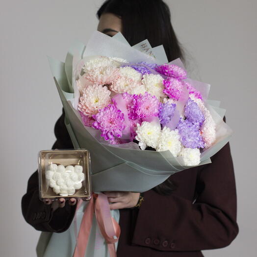 9 Кустовых хризантем+ десерт